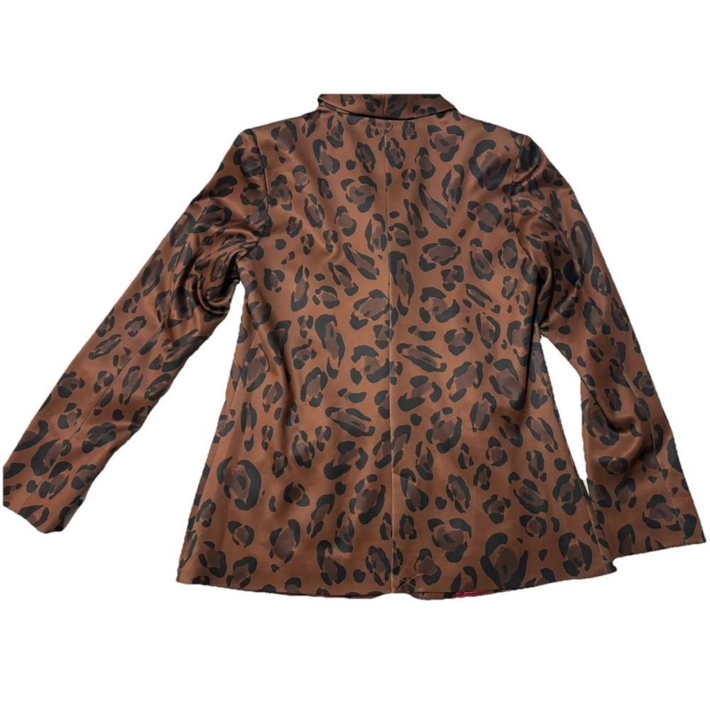 Isaac Mizrahi Brown Animal Print Blazer - Picture 7 of 8